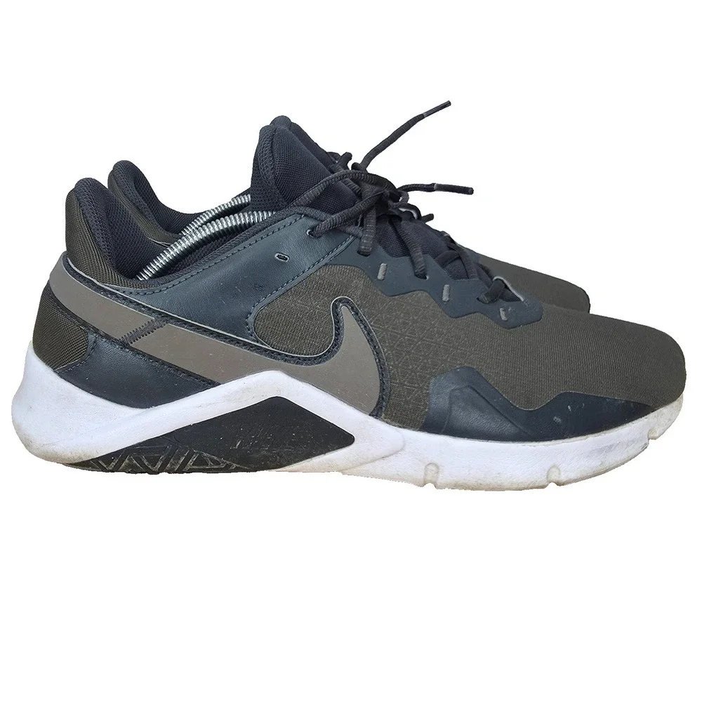 Nike Legend Essential 2 Training Shoe Men 12.5 Cargo Khaki Olive Grey Gym Weight